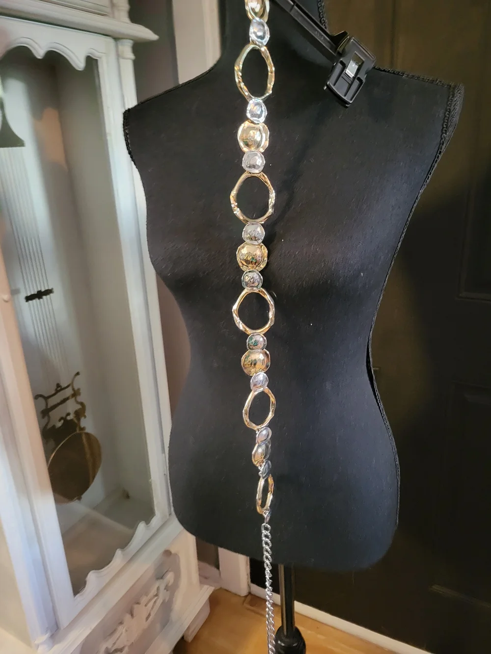 Chico's Gold and Silver Link Accent Belt